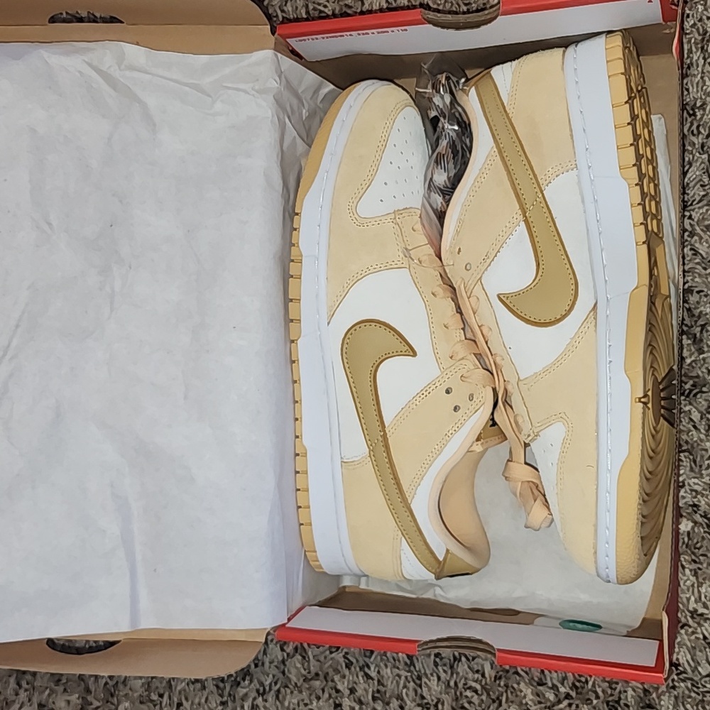 Gold Suede Dunks